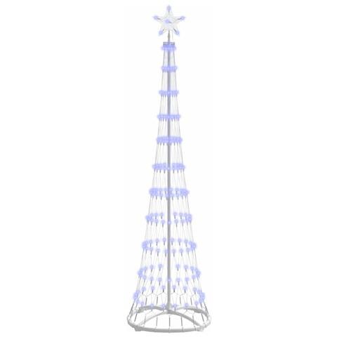 Albero di Natale LED con 230 LED Blu 51 x 51 x 190 cm Metallo - Foto 1
