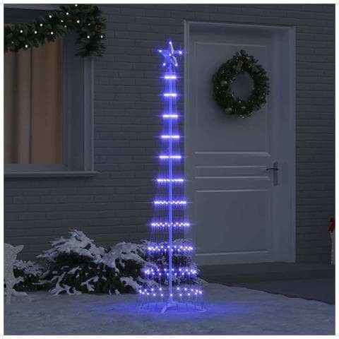 Albero di Natale LED con 230 LED Blu 51 x 51 x 190 cm Metallo - Foto 2