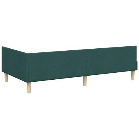 Struttura Letto Angolare con Materasso 2 pcs Verde Tessuto - Foto 9