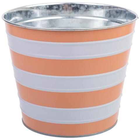 Secchiello In Metallo Rigato D17,5x14,3h Cm B13 - Foto 1