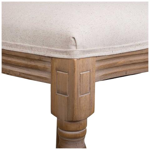 Sgabello In Legno Imbottito Panna 48x42x76/121h - Foto 8