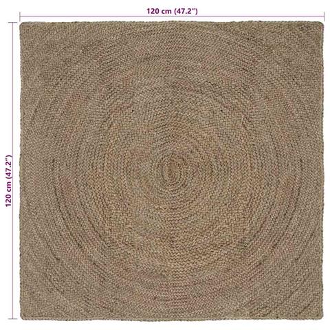 Tappeti per area Quadrato Grigio 120 x 120 cm Juta - Foto 7