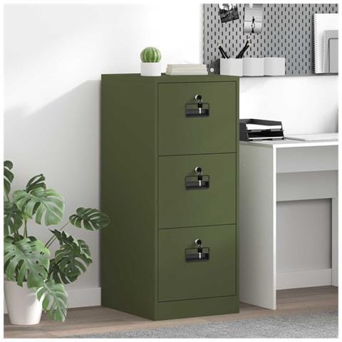 Armadio per File con cassetto Verde oliva 44 x 50 x 106.5 cm - Foto 2