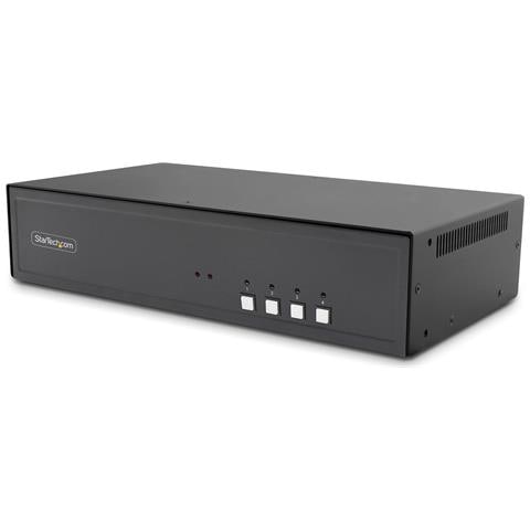 Switch KVM Sicuro a 4 porte per doppio monitor, HDMI o DisplayPort, 4K 60Hz, NIAP 4.0 Desktop KVM, Alloggiamento in metallo, Porta CAC, Made in USA - Foto 1