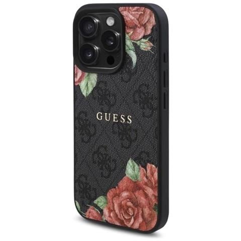 Indovina La Custodia Nera Con Motivo Floreale Per Iphone 16 Pro 6.3, Magsafe. - Foto 1
