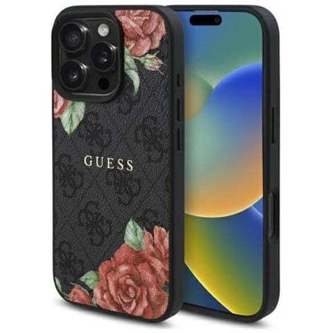 Indovina La Custodia Nera Con Motivo Floreale Per Iphone 16 Pro 6.3, Magsafe. - Foto 7