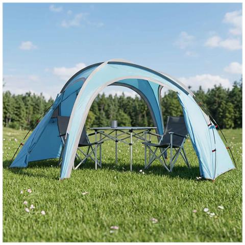 Tenda da trekking con telo impermeabile 3 persona Blu - Foto 2