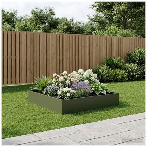 Vaso da giardino Verde Oliva 100 x 100 x 20 cm - Foto 2