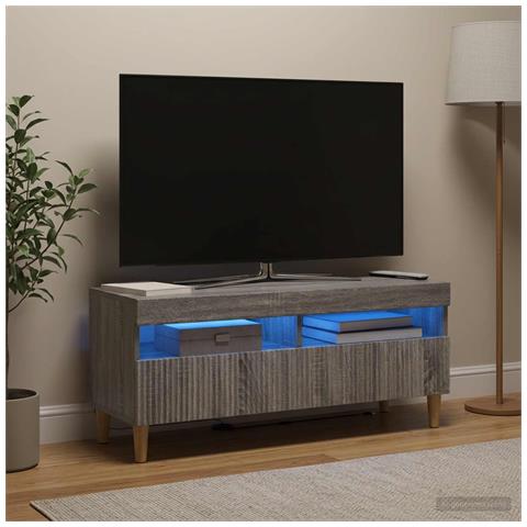 Mobile TV LED Sonoma grigio Legno ingegnerizzato - Foto 2