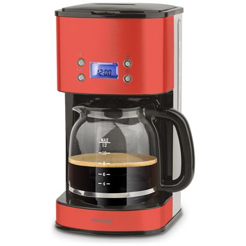 Macchina per caffé americano MG30 RED, con filtro in acciaio inox da 1,5 l (12 tazze), caraffa in vetro graduato, mantenimento in caldo - Foto 1