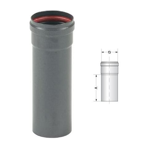 Tubo per stufa pellets 25 cm diametro 8 cm con guarnizione di tenuta - Foto 2
