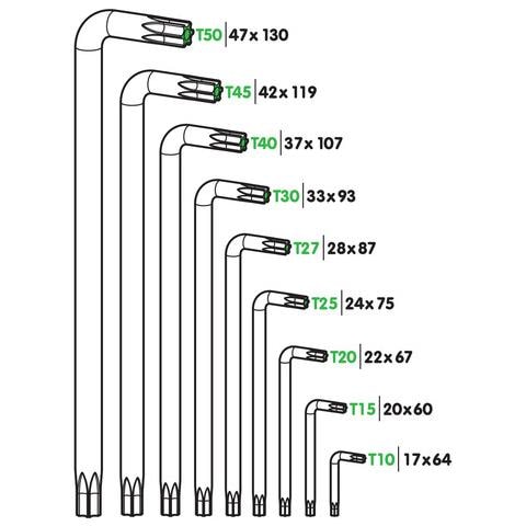 Set 9 Pz. Chiavi Torx - Foto 2