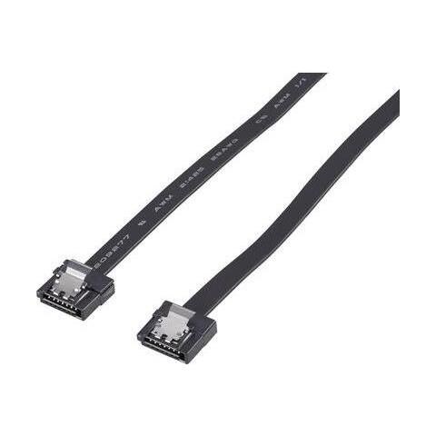 Cavo Sata - Serial Ata 150/300/600 - Sata (w) A Sata (w) - 50 Cm - Spezzato Piatto - Nero - Foto 2