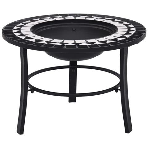 Braciere Da Giardino Jet-Line Indio – Diametro 60 Cm, Metallo Nero, Per Carbonella E Legna, Design Classico Per Terrazzo E Giardino