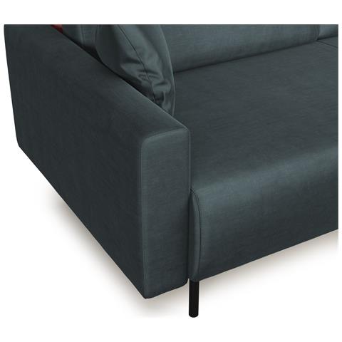 Arthur Divano Moderno Angolare In Velluto Morbido Impermeabile T01 224 Cm Sinistro Petrolio - Foto 12
