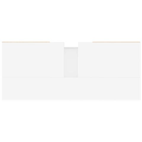 Armadietto Bagno Bianco Lucido 80x33x60cm In Legno Multistrato - Foto 2