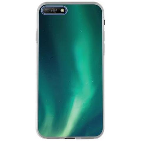Cover Per Huawei Y6 2018 Aurora Boreale Rigida, Blu - Foto 1