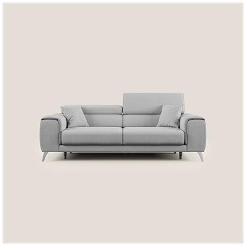 Fusion Divano con sedute allungabili in tessuto smacchiabile T05 215 cm grigio - Foto 2