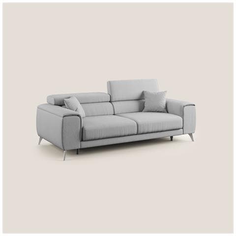 Fusion Divano con sedute allungabili in tessuto smacchiabile T05 215 cm grigio - Foto 1