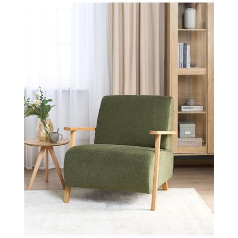 Poltrona Tessuto Verde Lesja - Foto 1