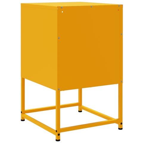 Comodini 2 Pz Giallo Senape 36x39x60,5 Cm In Acciaio - Foto 10