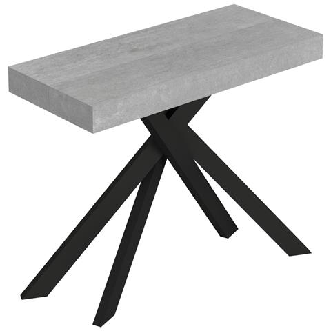 Consolle Allungabile 90x40/300 Cm Saki Premium Cemento Gambe Antracite - Foto 1