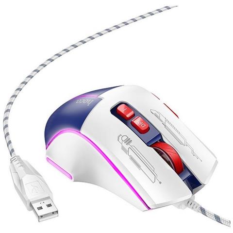 Professional Gaming Mouse A Filo Optical Gm31 3600 Dpi White Blu Led - Foto 3