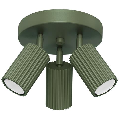 Lampada Da Soffitto Karbon 3p Verde Oliva Sl. 1620 - Minimalista Lampada Da Soffitto Verde Oliva 18x19.5x19.5 Cm - Foto 1