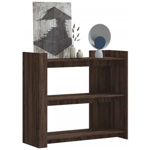Tavolino Consolle Rovere Marrone 100x35x90 Cm Legno Multistrato - Foto 1