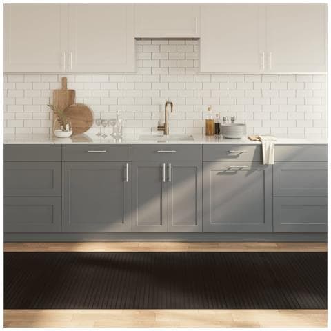 Tappeto Rettangolare Marrone Scuro 100x400 Cm In Bambù - Foto 1