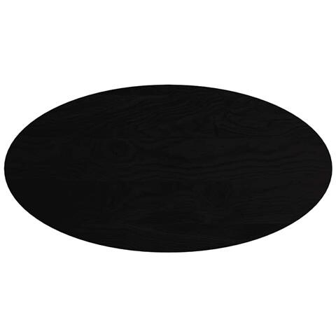 Piano Tavolo Marrone Scuro 120x60x4 Cm In Rovere Massello Ovale - Foto 2