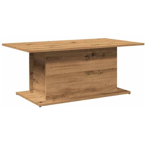 Tavolino Salotto Rovere Artigianale 102x55,5x40cm In Truciolato - Foto 2