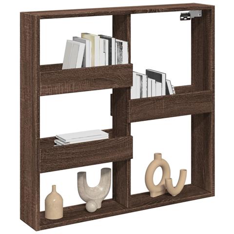 Armadietto A Muro Rovere Marrone 80x15x80 Cm Legno Multistrato - Foto 3