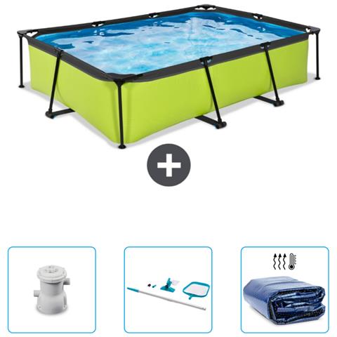 Piscina Fuori Terra - Rettangolo - 300x200x65 Cm - Groen - Include Accessori Coordinati Cb81 - Foto 1