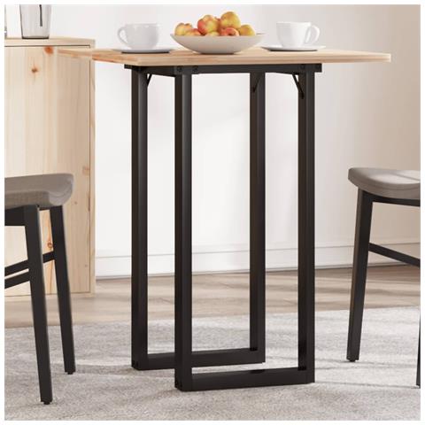 Telaio Gambe A O Per Tavolo Da Pranzo 80x40x73 Cm In Acciaio - Foto 2