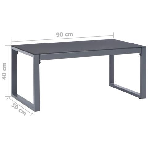 Tavolino Da Salotto 90x50x40 Cm In Alluminio - Foto 3