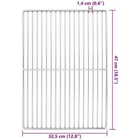 Griglia per BBQ con manici rettangolare 47x32,5 cm in acciaio inox 304 - Foto 6
