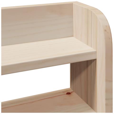 Giroletto con Testiera 120x190 cm in Legno Massello di Pino - Foto 9