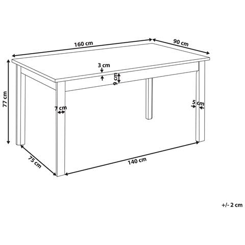 Tavolo Da Pranzo Gisela Rovere Chiaro 160 Cm 90 Cm - Foto 7