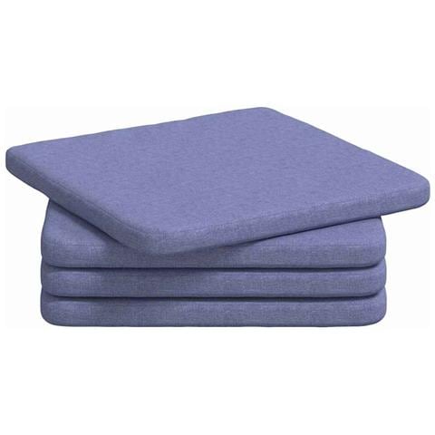 Cuscini per Seduta 4 pcs Blu jeans 40 x 40 x 3 cm Tessuto - Foto 1