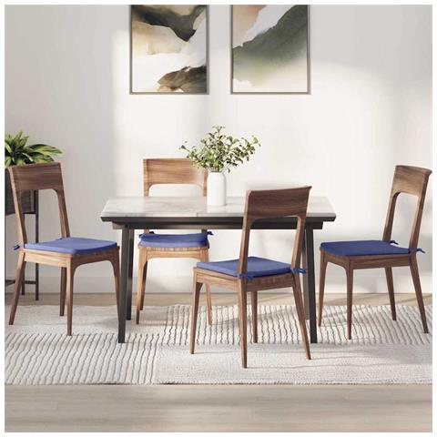 Cuscini per Seduta 4 pcs Blu jeans 40 x 40 x 3 cm Tessuto - Foto 2