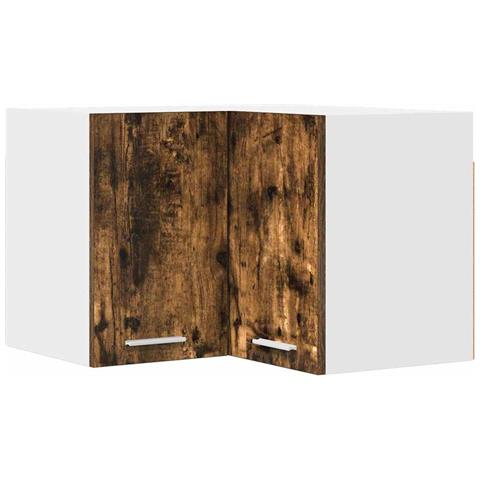 Armadio pensile Riga Rovere Affumicato e Bianco 57 x 57 x 40 cm - Foto 1