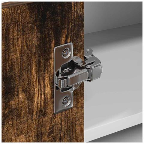 Armadio pensile Riga Rovere Affumicato e Bianco 57 x 57 x 40 cm - Foto 9