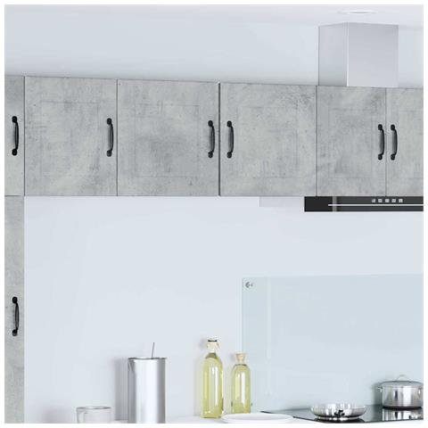 Pensile cucina Grigio cemento 40 x 31 x 40 cm Legno multistrato - Foto 2