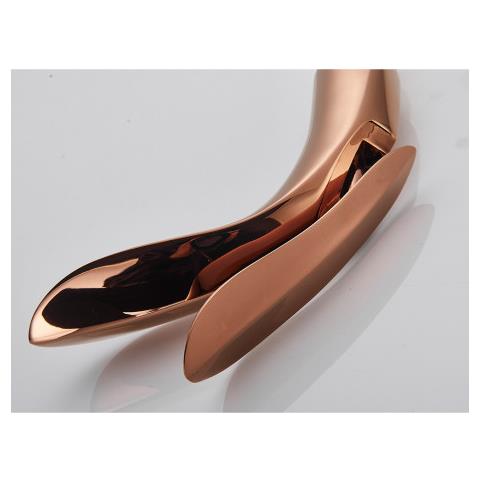 Rubinetto per lavabo da bagno, Blackswan, tipo M320, modello alto in oro rosa, montaggio su piano, dimensioni 34,7 cm - Foto 4