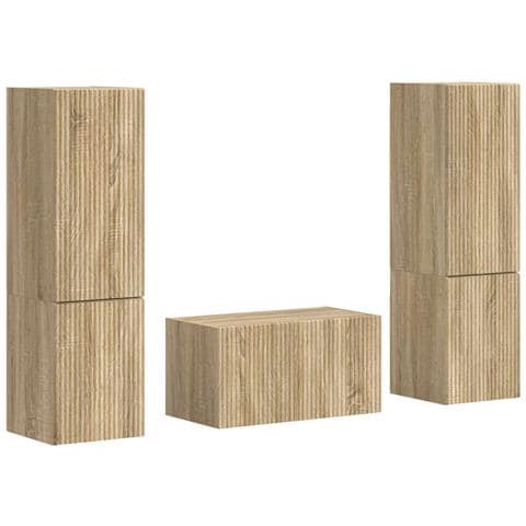 Set mobile TV 5 pcs Rovere Sonoma Legno multistrato - Foto 1
