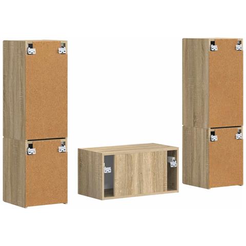 Set mobile TV 5 pcs Rovere Sonoma Legno multistrato - Foto 9