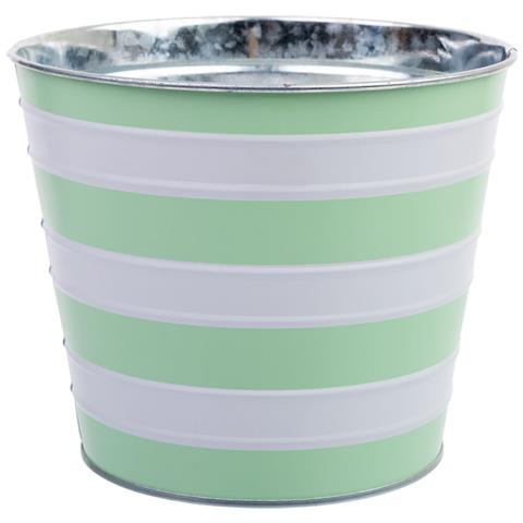 Secchiello In Metallo Rigato D17,5x14,3h Cm B13 - Foto 1