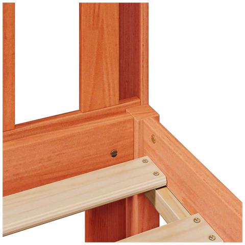 Letto Libreria senza Materasso Marrone Cera 75x190 cm in Pino - Foto 9