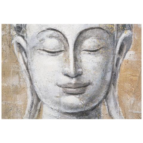 Dipinto Su Tela Buddha Light B, Buddha In Preghiera Con Foglia D'oro - Foto 2